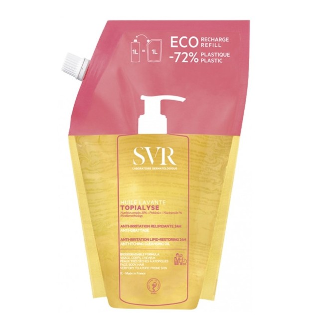 SVR Topialyse Huile Lavante 1lt Eco Refill (Έλαιο Καθαρισμού Προσώπου & Σώματος για Ξηρό & Ευαίσθητο Δέρμα)