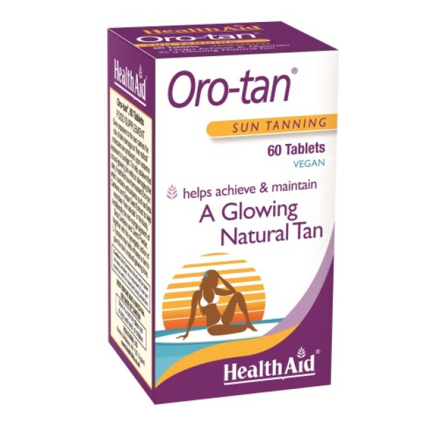 Health Aid Oro-Tan 60vtabs (Λαμπερό & Φυσικό Μαύρισμα)