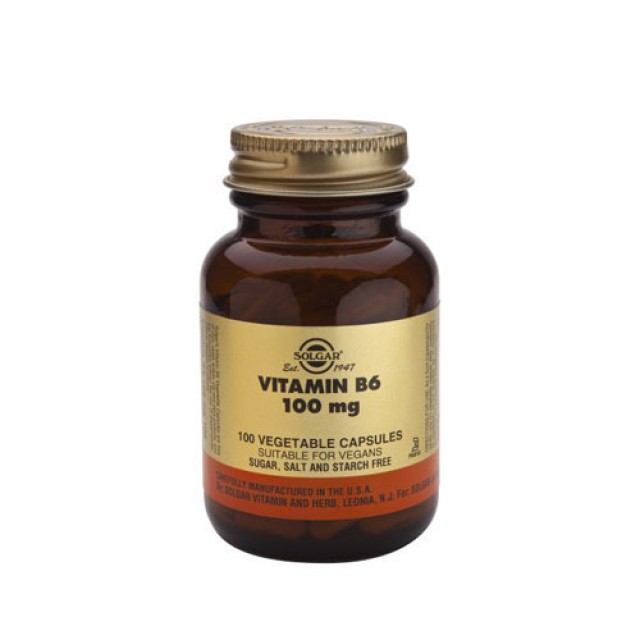 Solgar Vitamin B6 100mg 100 vegetarian caps (Σίδηρος - Αναιμία)