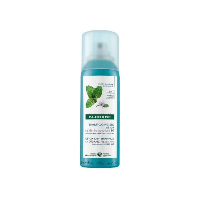 Klorane Aquatic Mint Detox Dry Shampoo with Aquatic Mint 50ml (Ξηρό Σαμπουάν για Μαλλιά Εκτεθειμένα 