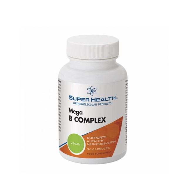 Super Health Mega B Complex 30caps (Σύμπλεγμα Βιταμινών Β)