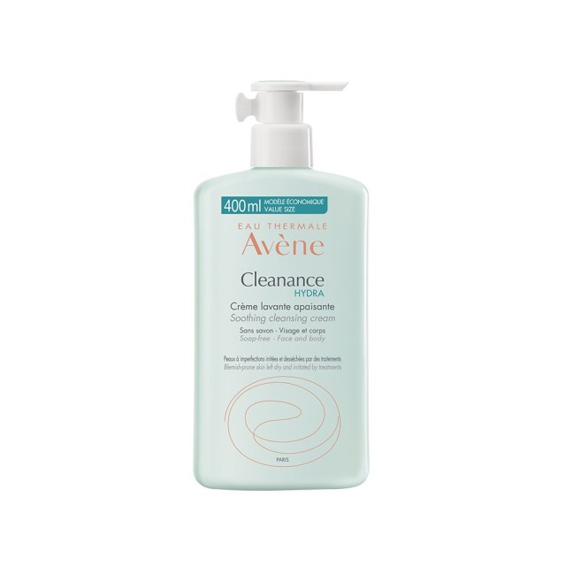 Avene Cleanance Hydra Soothing Cleansing Cream 400ml (Κρέμα Καθαρισμού για Δέρμα υπό Ξηραντική Αγωγή)