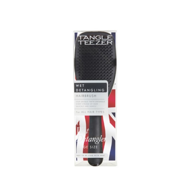 Tangle Teezer The Wet Detangler Hairbrush Large Size Black (Μεγάλη Βούρτσα για Βρεγμένα Μαλλιά Μαύρη) 