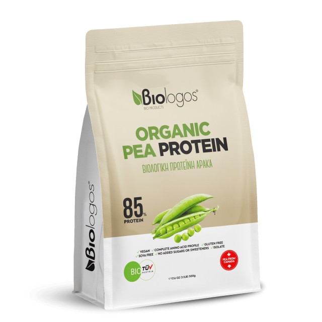 Biologos Organic Pea Protein 85P0gr (Βιολογική Πρωτεϊνη Αρακά 85%)