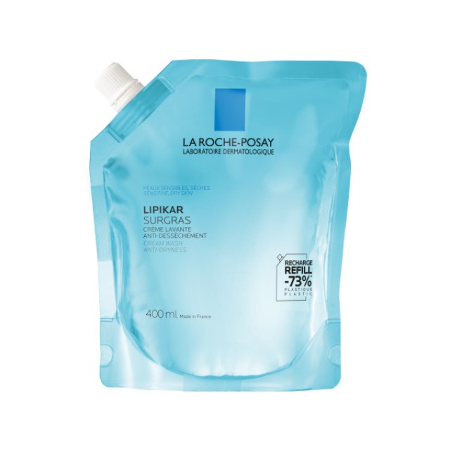 La Roche Posay Lipikar Surgras Shower Cream Refill 400ml (Kαθαριστικό για Πρόσωπο & Σώμα για τη Ξηρή Επιδερμίδα)