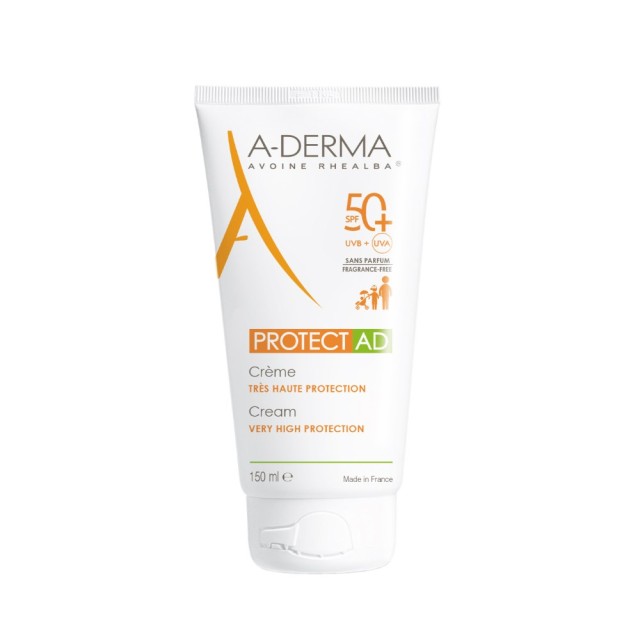 A Derma Protect AD Cream SPF50+ 150ml (Αντηλιακή Κρέμα Προσώπου & Σώματος για Ατοπικό Δέρμα για Όλη την Οικογένεια)