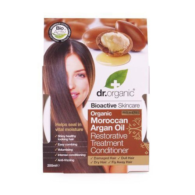 Dr.Organic Argan Oil Restorative Treatment Conditioner 200ml (Βιο-ενεργή Μάσκα Περιποίησης με Βιολογικό Έλαιο Αργκάν)