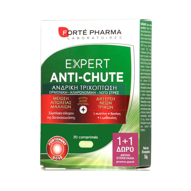 Forte Pharma Expert Anti Chute 2x30tabs (Συμπλήρωμα Διατροφής για την Ανδρική Τριχόπτωση 1+1 ΔΩΡΟ)
