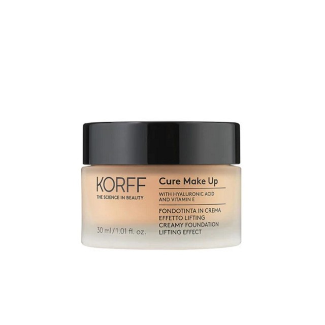 Korff Cure Make Up Creamy Foundation Lifting Effect With Brush 04 Noisette 30ml (Κρεμώδης Βάση Προσώπου με Πινέλο)