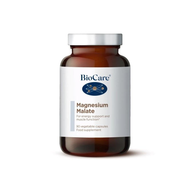 BioCare Magnesium Malate 90caps (Συμπλήρωμα Διατροφής με Μαγνήσιο Συζευγμένο με Μηλικό Οξύ για Παραγωγή Ενέργειας)