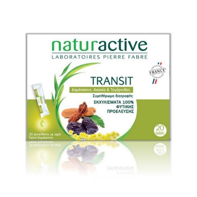 Naturactive Transit 20sticks (Συμπλήρωμα Διατροφής για την Καλή Λειτουργία του Εντέρου, Κατά της Δυσκοιλιότητα)  
