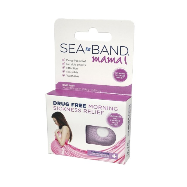 Sea Band Mama Wrist Band Lilac 2τεμ (Περικάρπια για τη Ναυτία της Εγκυμοσύνης Λιλά)