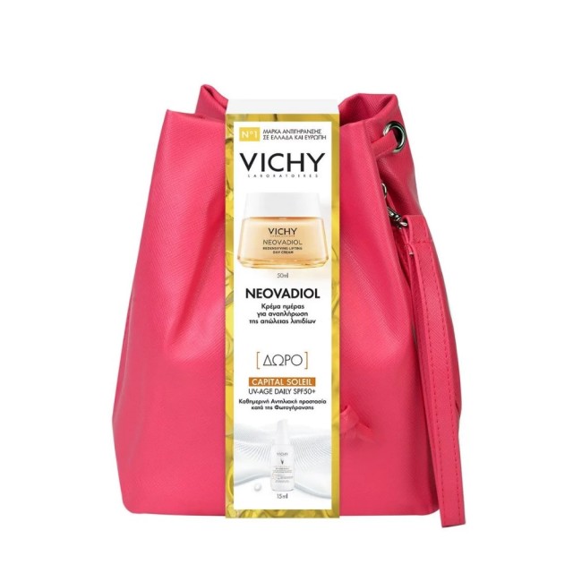 Vichy Neovadiol SET Post-Menopause Replenishing Redefining Day Cream 50ml & GIFT Capital Soleil UV-Age SPF50+ 15ml