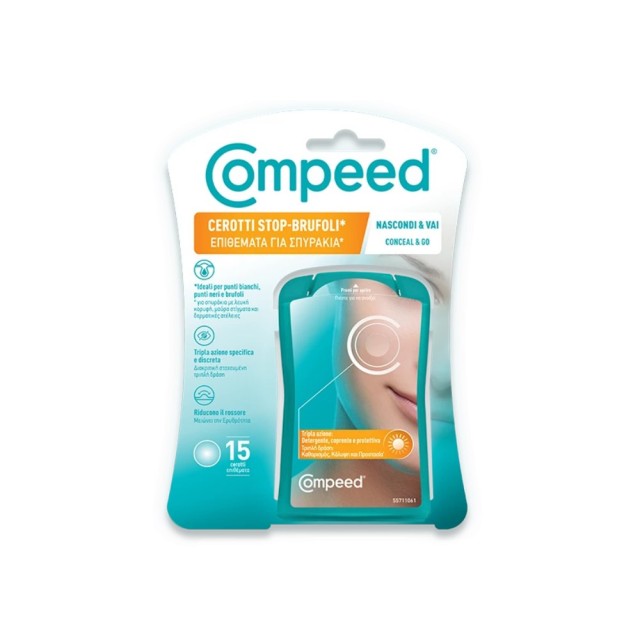 Compeed Spot Patch Conceal & Go 15τεμ (Επιθέματα για Σπυράκια)