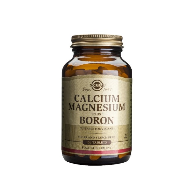 Solgar Calcium Magnesium Plus Boron 100tabs (Μαγνήσιο, Ασβέστιο & Βόριο 100 ταμπ)