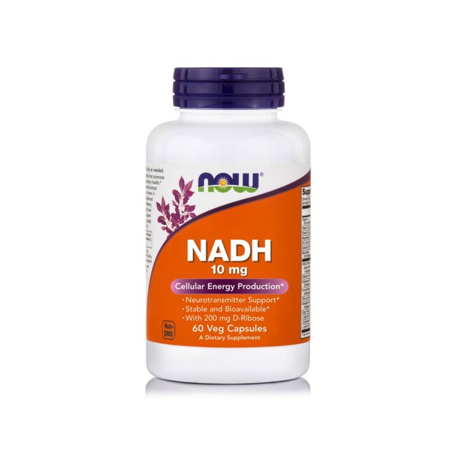 Now Foods NADH 10mg 60caps (Συμπλήρωμα Διατροφής για Παραγωγή Κυτταρικής Ενέργειας)