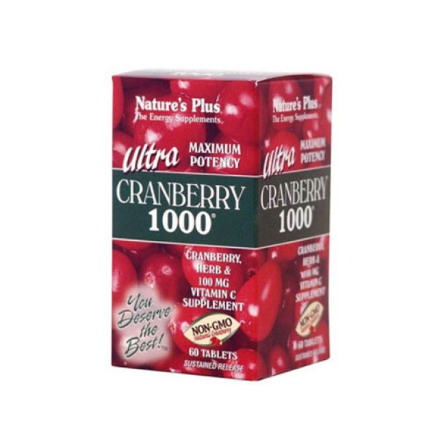 Natures Plus Ultra Cranberry 1000mg 60tab (Προβλήματα Ουροποιητικού)