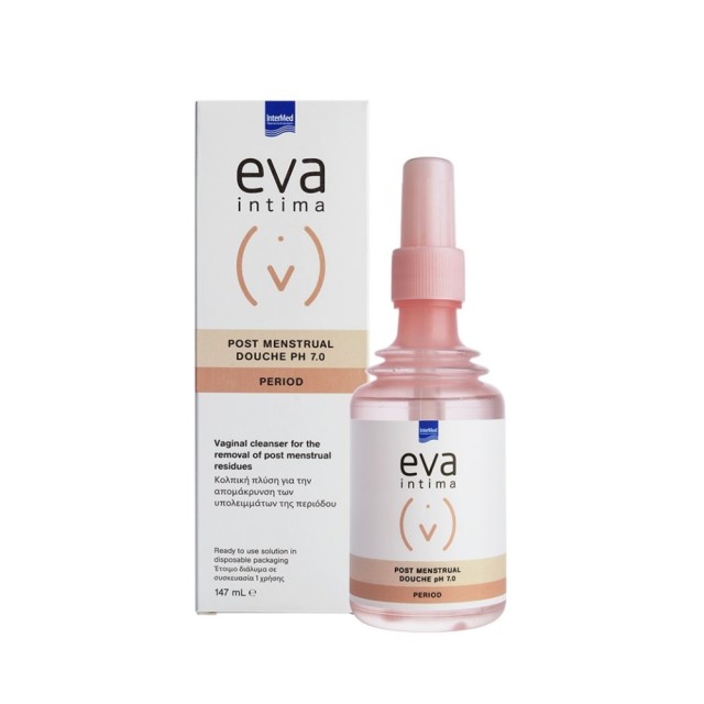 Intermed Eva Intima Period Post Menstrual Douche pH 7.0 147ml (Κολπική Πλύση για την Απομάκρυνση των Υπολειμμάτων Της Περιόδου)