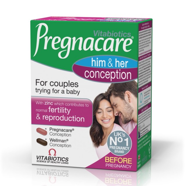 Vitabiotics Pregnacare Him & Her Conception 30tabs & 30tabs (Συμπλήρωμα Διατροφής για την Αναπαραγωγ