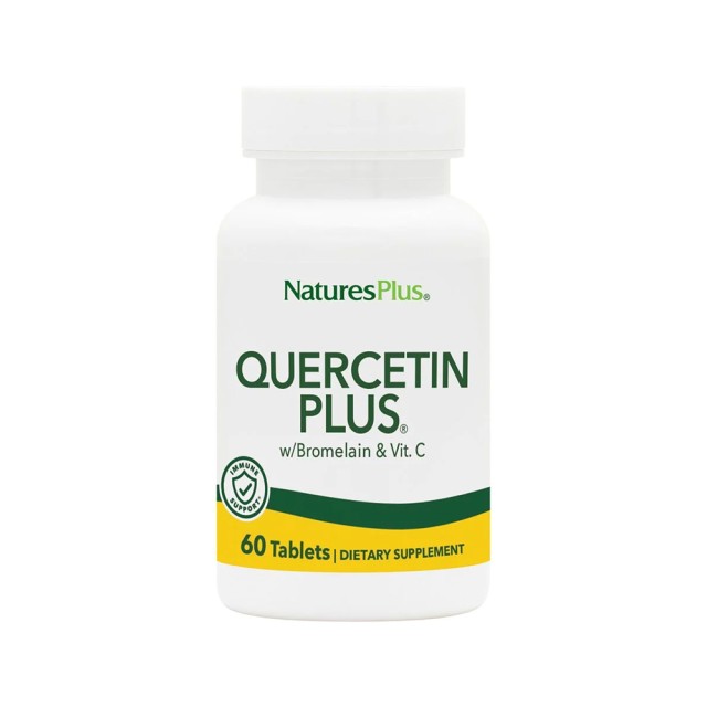 Natures Plus Quercetin Plus With Vitamin C Bromelain 60tab (Αλλεργίες - Αλλεργική Ρινίτιδα - Καρδιά)