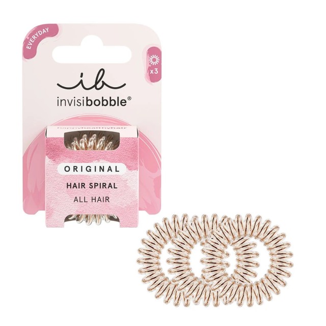 Invisibobble Original Bronze Me Pretty 3τεμ (Λαστιχάκια Μαλλιών Μπρονζέ)