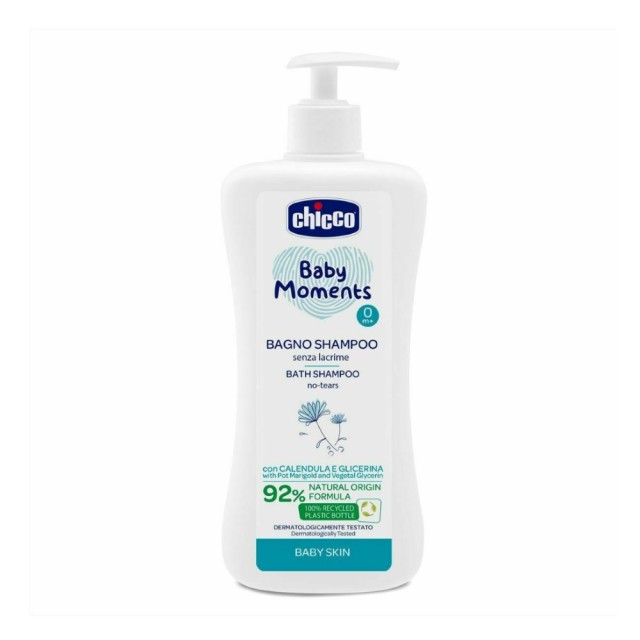 Chicco Baby Moments Bath Shampoo 500ml (Βρεφικό Σαμπουάν - Αφρόλουτρο 0μ+)