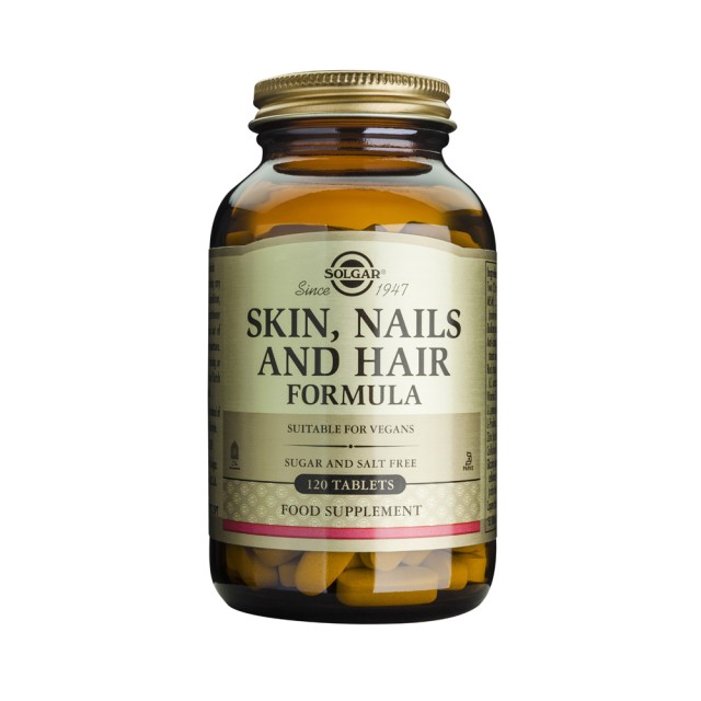 Solgar Skin Nails And Hair Formula 120tabs (Συμπλήρωμα Διατροφής για Υγιή Δέρμα, Νύχια & Μαλλιά)