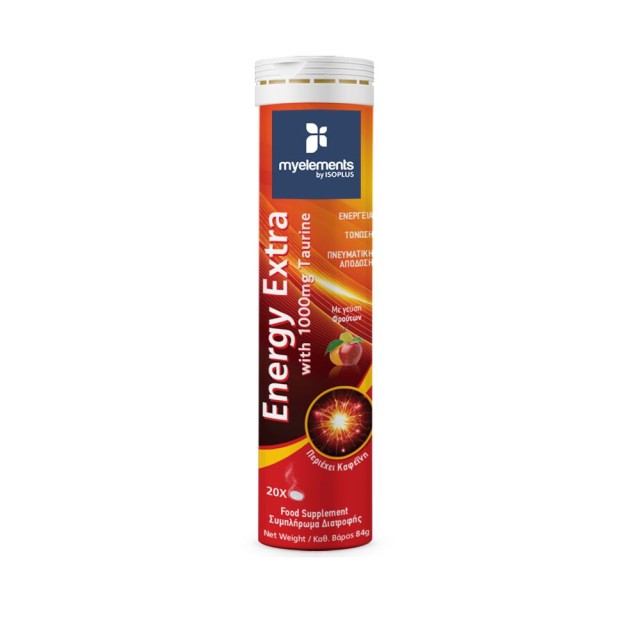 My Elements Energy Extra With 1000mg Taurine 20 Αναβράζοντα Δισκία (Συμπλήρωμα Διατροφής για Τόνωση & Ενέργεια)