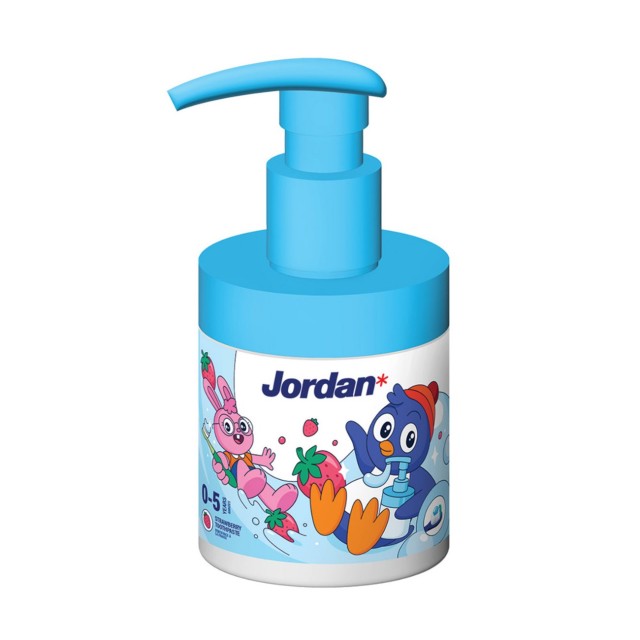 Jordan Kids Toothpaste Pump 500ppm 150ml (Παιδική Οδοντόκρεμα με Αντλία με Γεύση Φρούτων για Παιδιά 0-5 Ετών)
