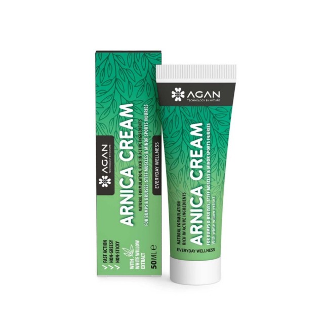 Agan Arnica Cream 50ml (Κρέμα για Μώλωπες, Μυϊκούς Πόνους & Μικροτραυματισμούς)