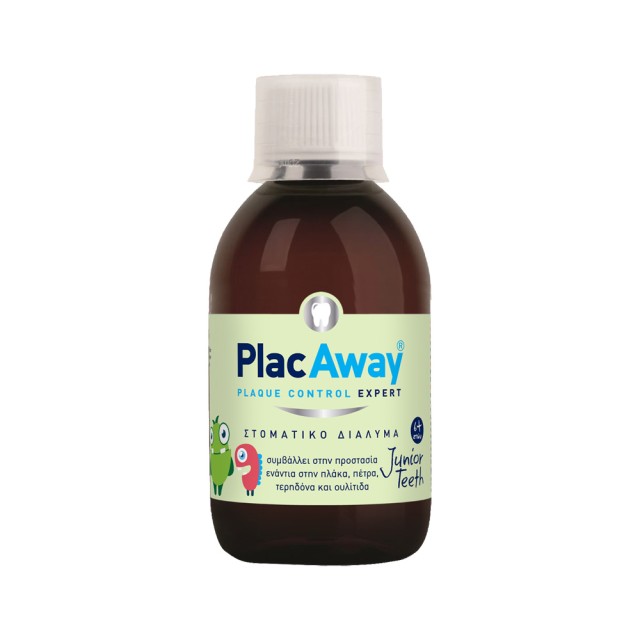 Plac Away Junior Teeth Mouthwash 250ml (Στοματικό Διάλυμα για Παιδιά ανω των 6 Ετών με Γεύση Πορτοκάλι) 