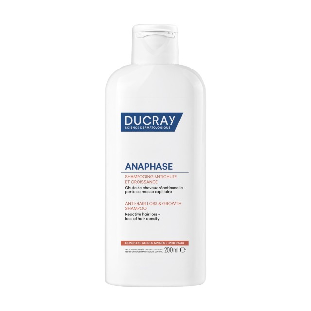 Ducray Anaphase+ Anti-Hair Loss & Growth Shampoo 200ml (Σαμπουάν Ανάπτυξης των Μαλλιών & Kατά της Αντιδραστικής Τριχόπτωσης)