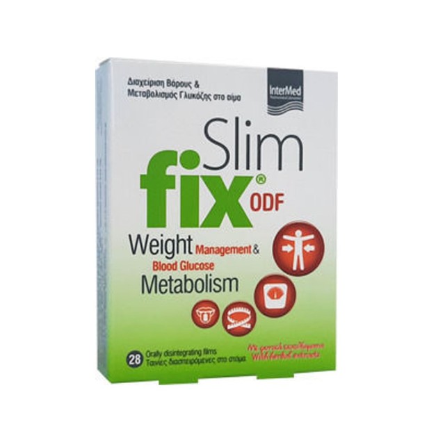 Intermed Slim Fix Odf 28 ταινίες (Συμπλήρωμα Διατροφής για Διαχείρηση Βάρους & Μεταβολισμό Γλυκόζης στο Αίμα)