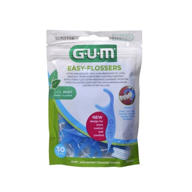 Gum Easy Flossers 890 30pcs (Οδοντικό Νήμα με Λαβή 30τεμ)