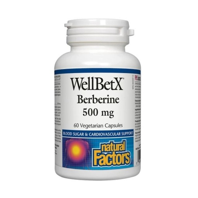 Natural Factors WellBetX Berberine 500mg 60caps (Συμπλήρωμα Διατροφής με Βερβερίνη)