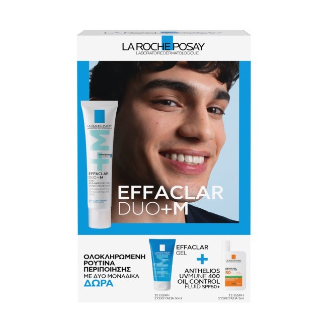 La Roche Posay SET Effaclar DUO+M 40ml & ΔΩΡΟ Effaclar Gel 50ml & Anthelios UVMUNE 400 Oil Control Fluid SPF50+ 3ml (ΣΕΤ Περιποίησης Κατά των Ατελειών)