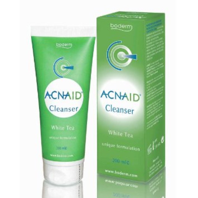 Boderm Acnaid Cleanser White Tea 200ml (Καθαριστικό Γαλάκτωμα Προσώπου για Λιπαρές & με Τάση Ακμής Επιδερμίδες)