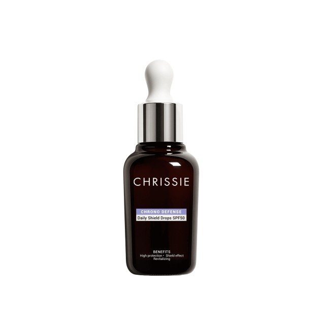 Chrissie Chrono Defense Daily Shield Drops SPF50 30ml (Φωτοπροστατευτικός Αντηλιακός Ορός Προσώπου)