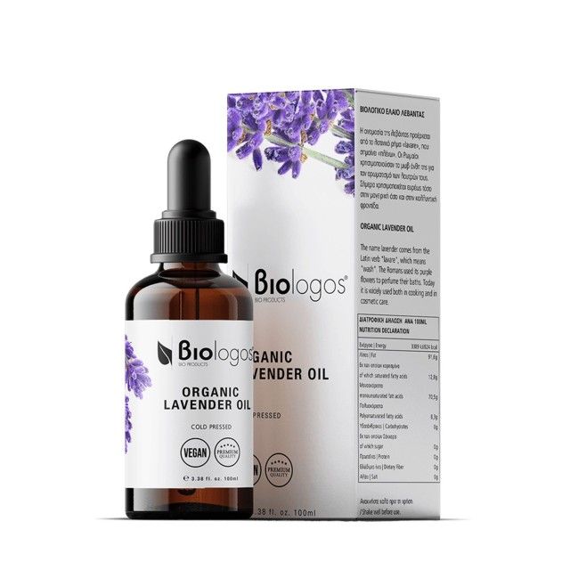 Biologos Organic Lavender Oil 100ml (Βιολογικό Έλαιο Λεβάντα)