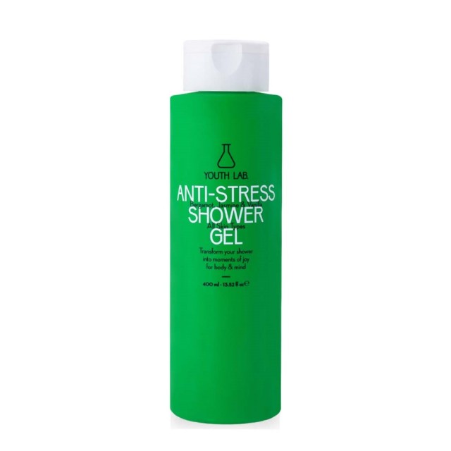 YOUTH LAB Anti-Stress Shower Gel 400ml (Αφρόλουτρο με Άρωμα Περγαμόντο, Γιασεμί & Βανίλια)