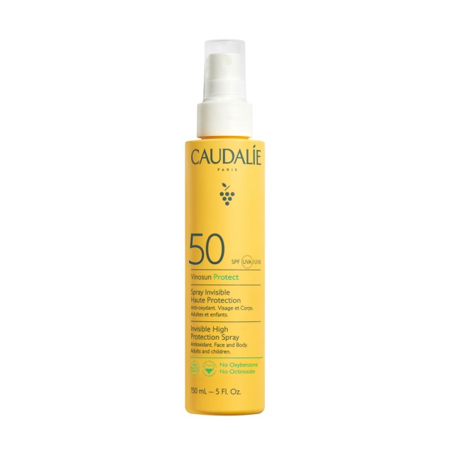 Caudalie Vinosun Protect Invisible High Protection Spray SPF50 150ml (Αντηλιακό Σπρέι Προσώπου & Σώματος Πολύ Υψηλής Προστασίας)