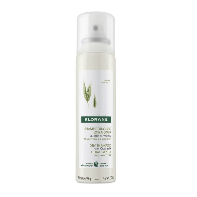Klorane Avoine Dry Shampoo With Oat Milk 150ml (Ξηρό Σαμπουάν με Γαλάκτωμα Βρώμης για Κάθε Τύπο Μαλλιών) 