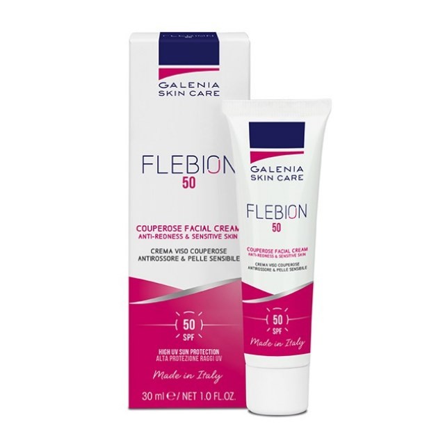 Galenia Skin Care Flebion 50 SPF50 Anti-Redness & Sensitive Skin 30ml (Κρέμα Προσώπου για την Ροδόχρου Ακμή με Αντηλιακή Προστασία)