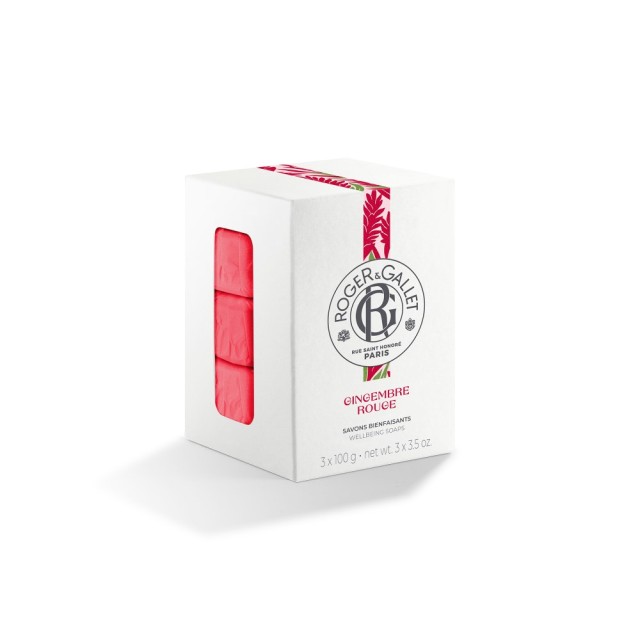 Roger & Gallet Gingembre Rouge Wellbeing Soap 3x100gr