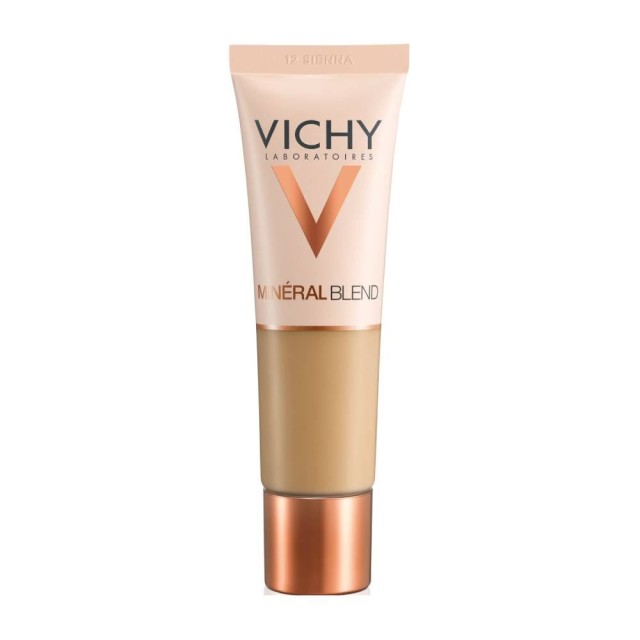 Vichy MineralBlend Hydrating Foundation 12 Sienna 30ml (Ενυδατικό Fond De Teint - Σκούρα Απόχρωση)