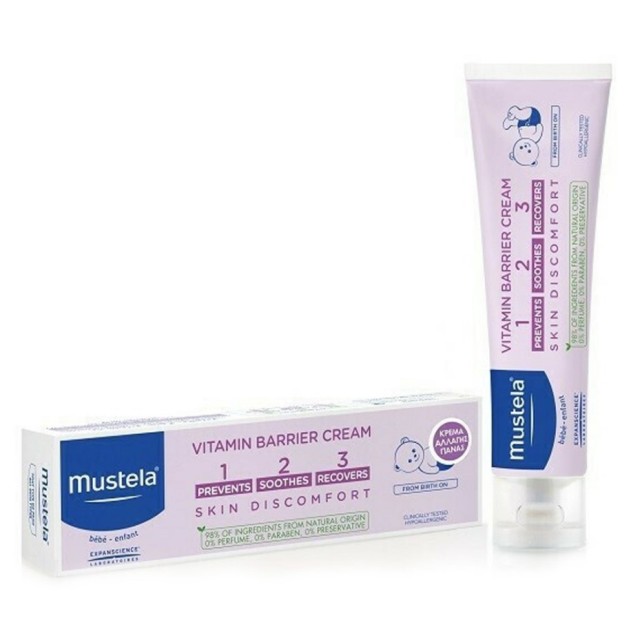Mustela Vitamin Barrier Cream 1-2-3 150ml (Kρέμα για την Αλλαγή της Πάνας)