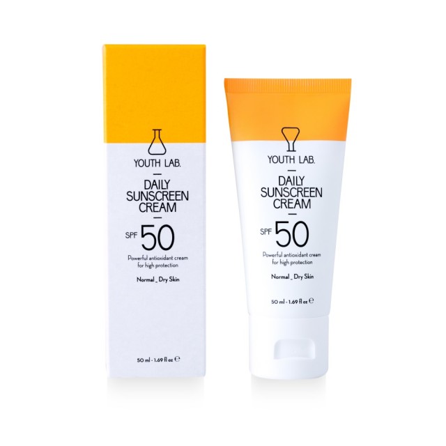 YOUTH LAB Daily Sunscreen SPF50 50ml (Αντιηλιακή Κρέμα Προσώπου με Χρώμα για Κανονική/Ξηρή Επιδερμίδα)