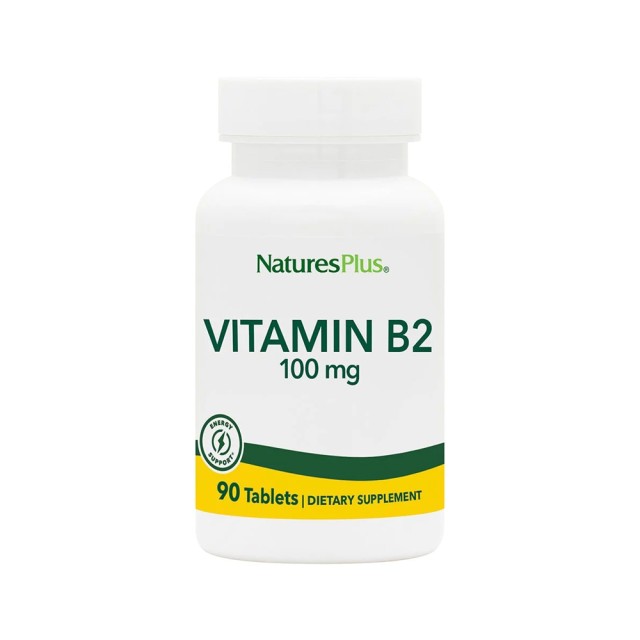 Natures Plus Vitamin B2 100mg 90tab (Μάτια- Δέρμα- Μαλλιά)