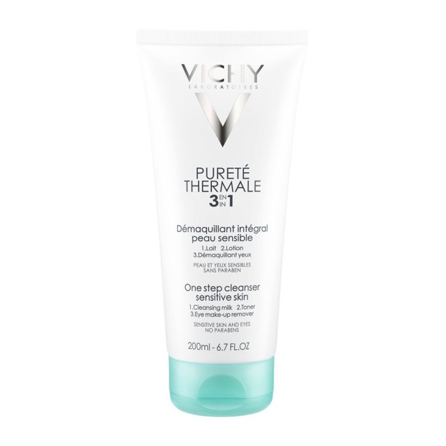 Vichy Purete Thermale One Step Cleanser 3in1 200ml (Γαλάκτωμα Καθαρισμού 3 σε 1 για Πρόσωπο & Μάτια)