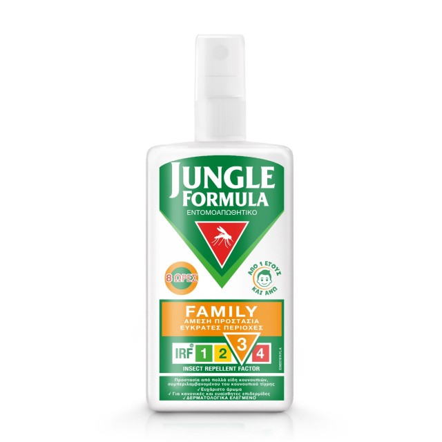 Jungle Formula Family Spray 100ml (Αντικουνουπικό Σπρέι για Προστασία από 1 Έτους)